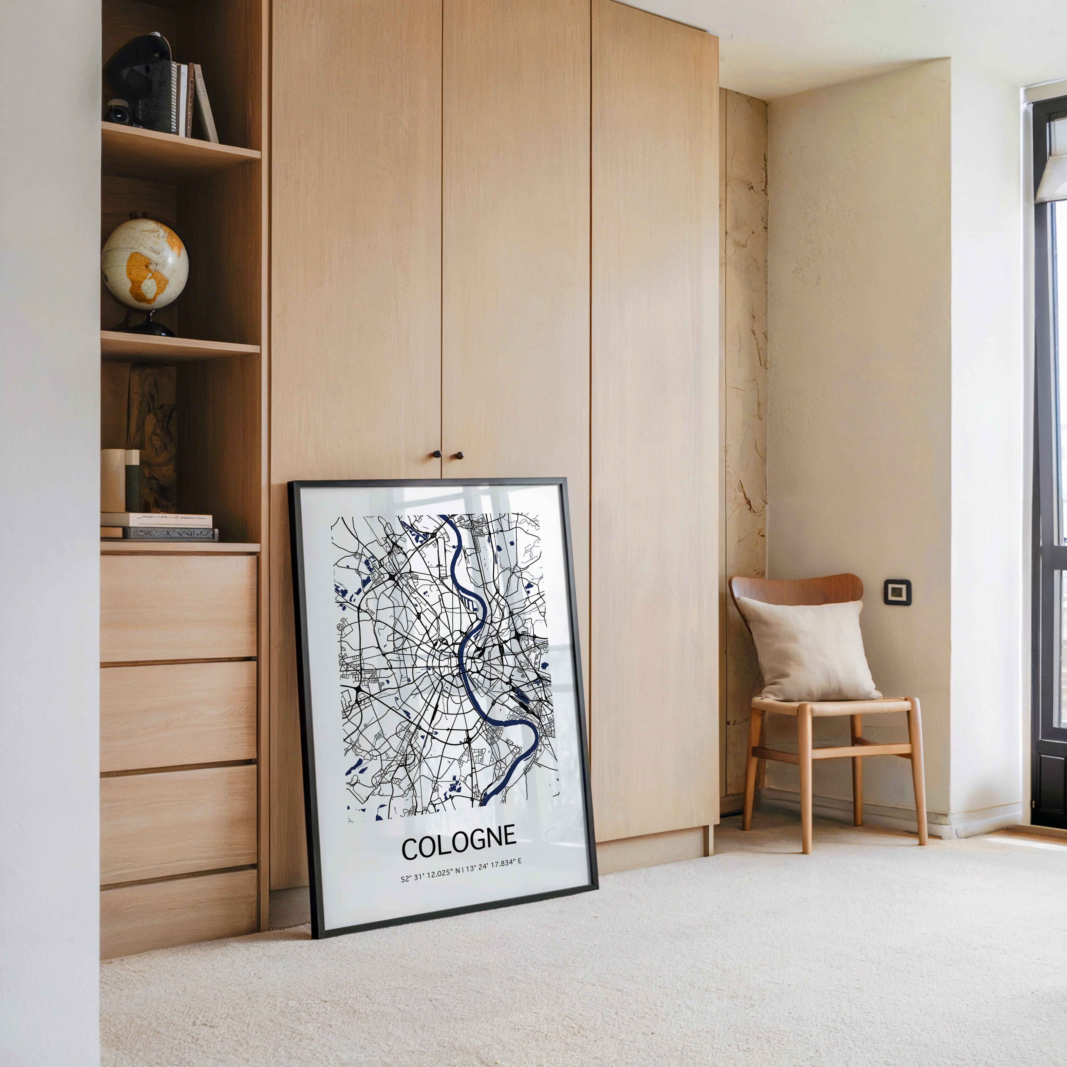 Köln Stadtplan Blau Linien