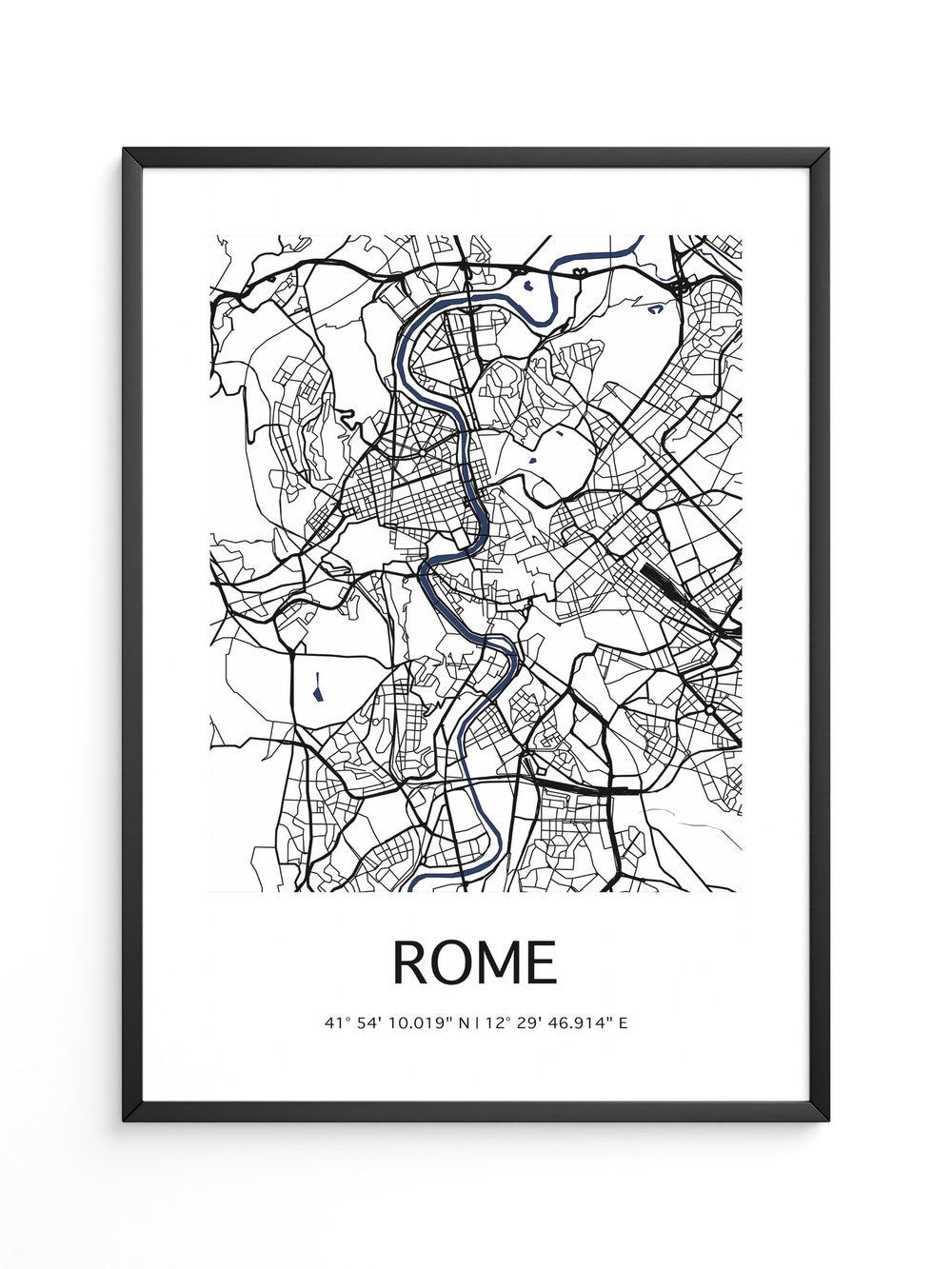 Rom Stadtplan minimalistisch