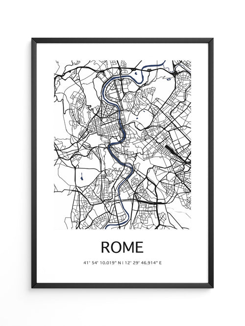 Rom Stadtplan minimalistisch