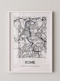 Rom Stadtplan minimalistisch