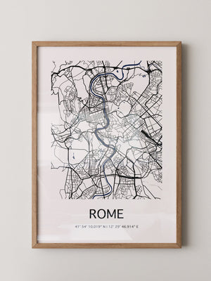 Rom Stadtplan minimalistisch