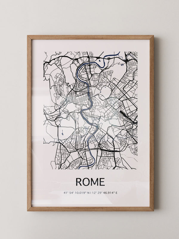 Rom Stadtplan minimalistisch