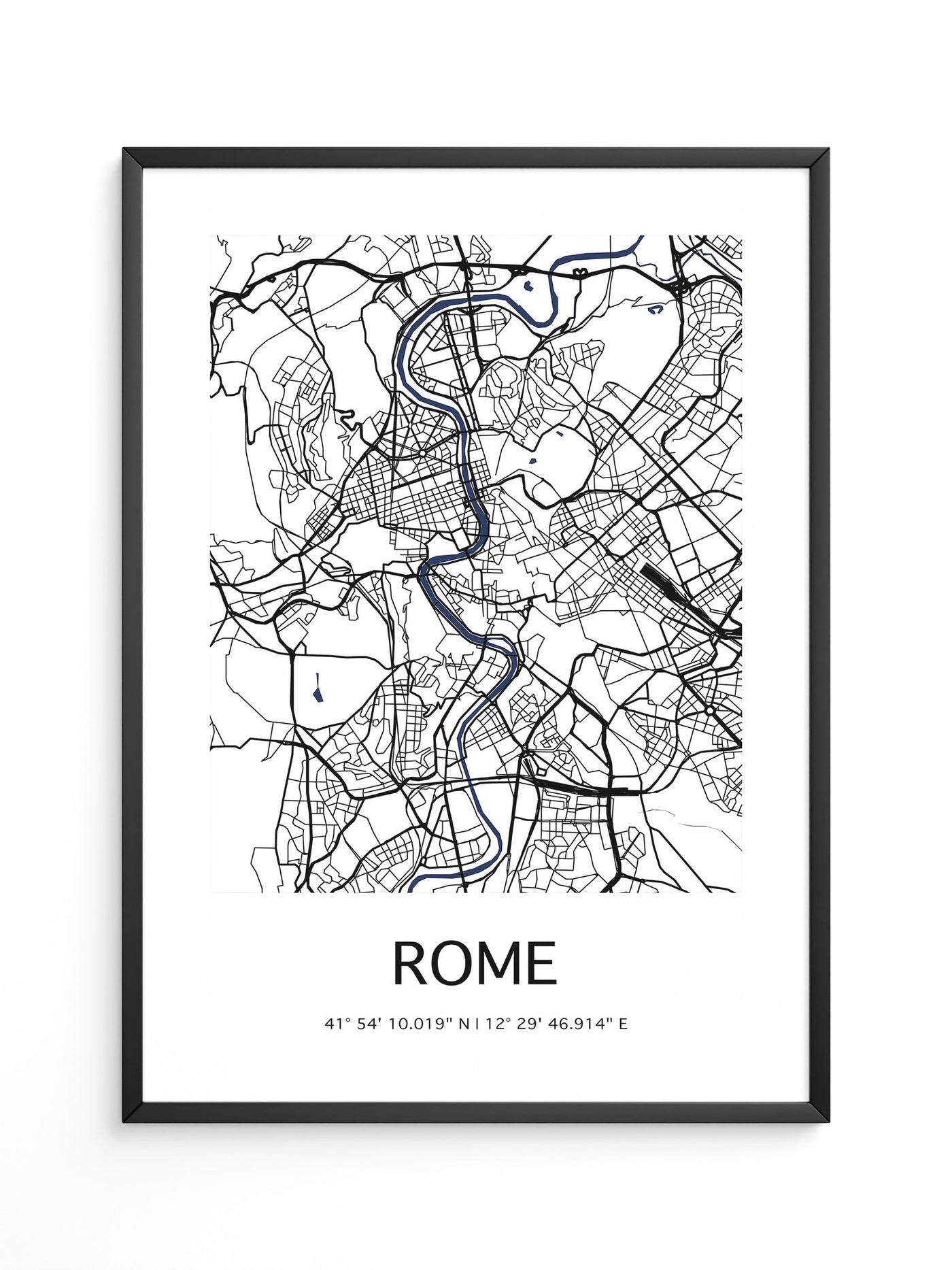 Rom Stadtplan minimalistisch