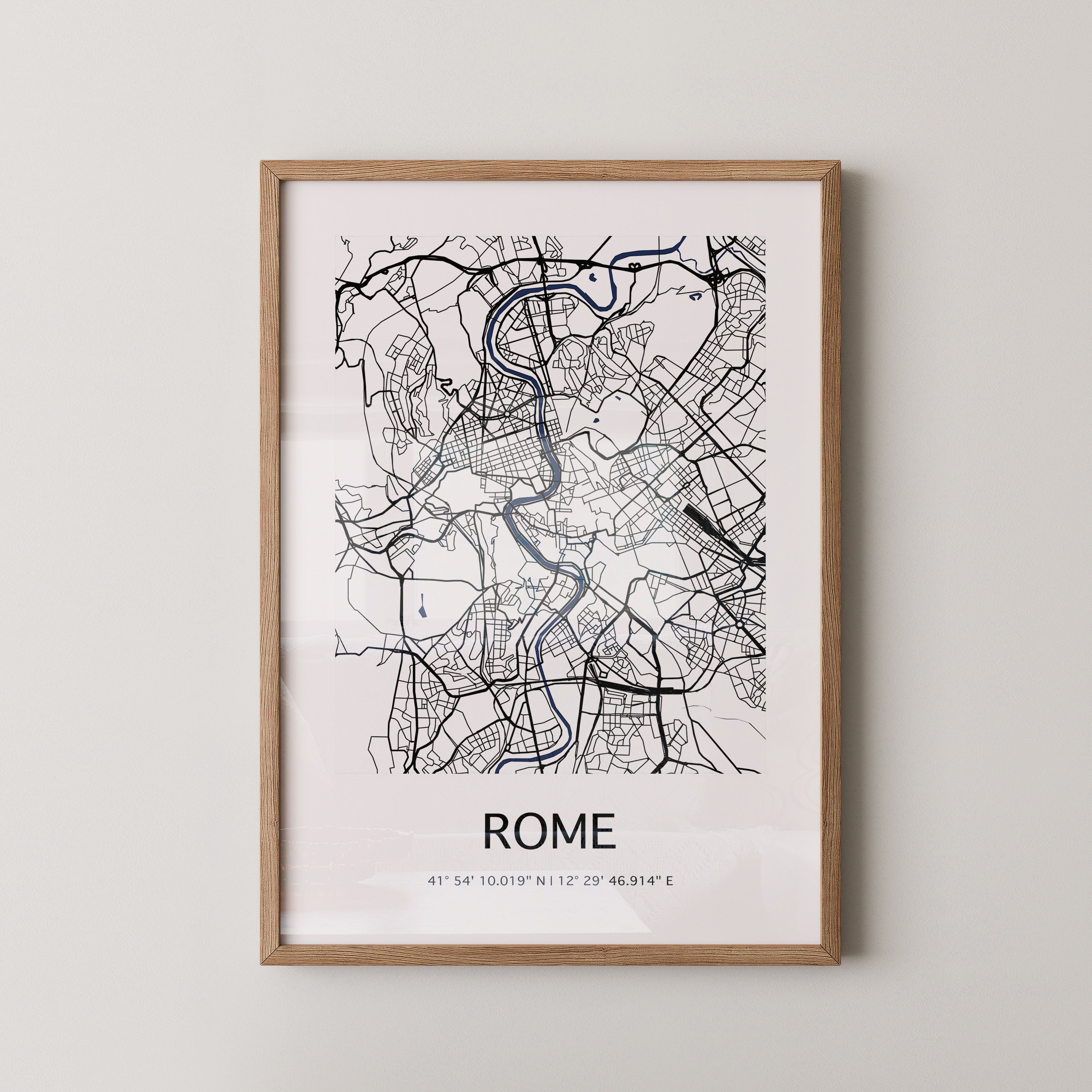 Rom Stadtplan minimalistisch