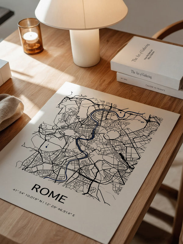 Rom Stadtplan minimalistisch