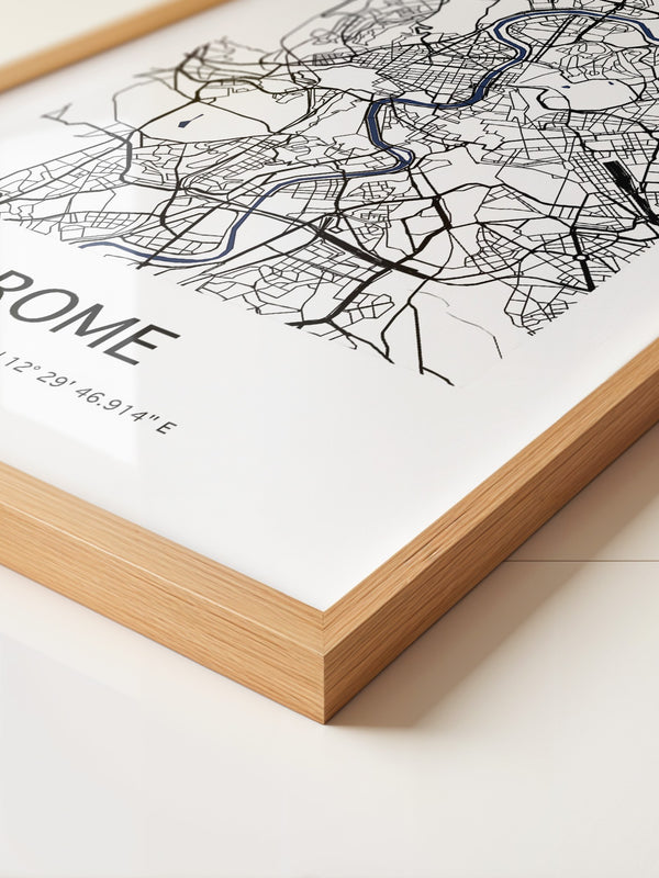 Rom Stadtplan minimalistisch