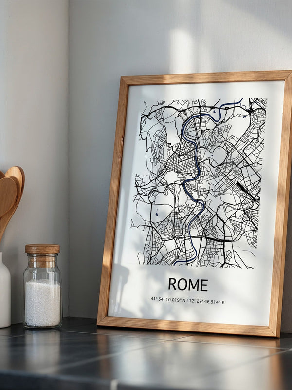 Rom Stadtplan minimalistisch