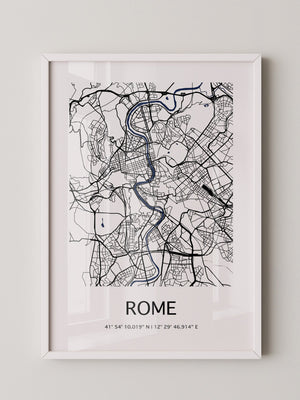 Rom Stadtplan minimalistisch
