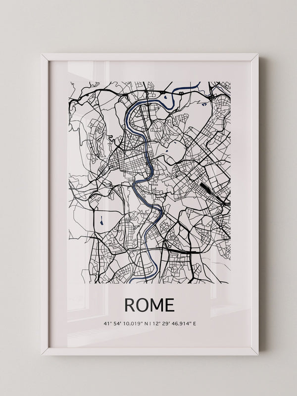 Rom Stadtplan minimalistisch