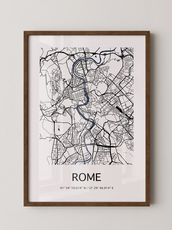 Rom Stadtplan minimalistisch