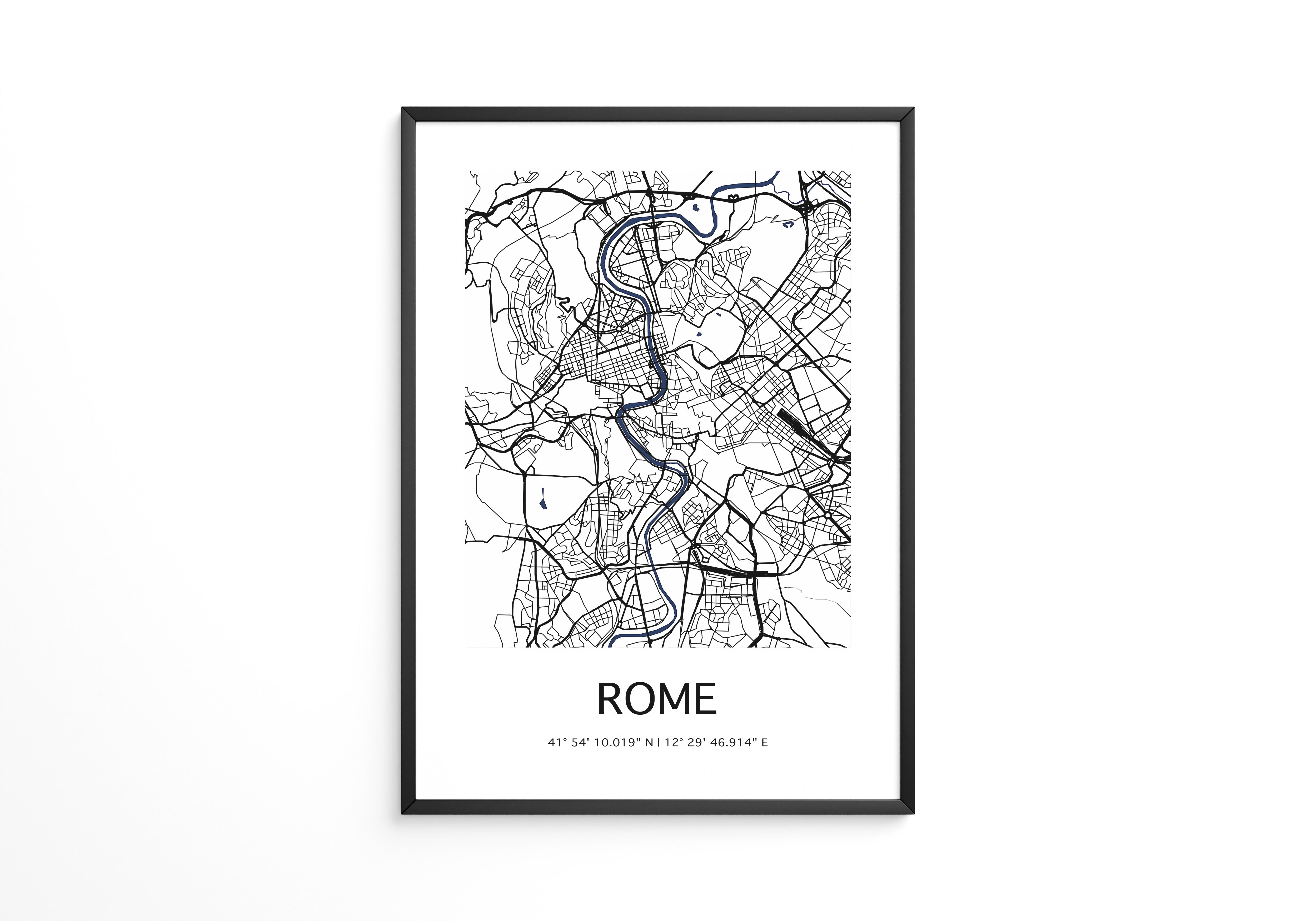 Rom Stadtplan minimalistisch