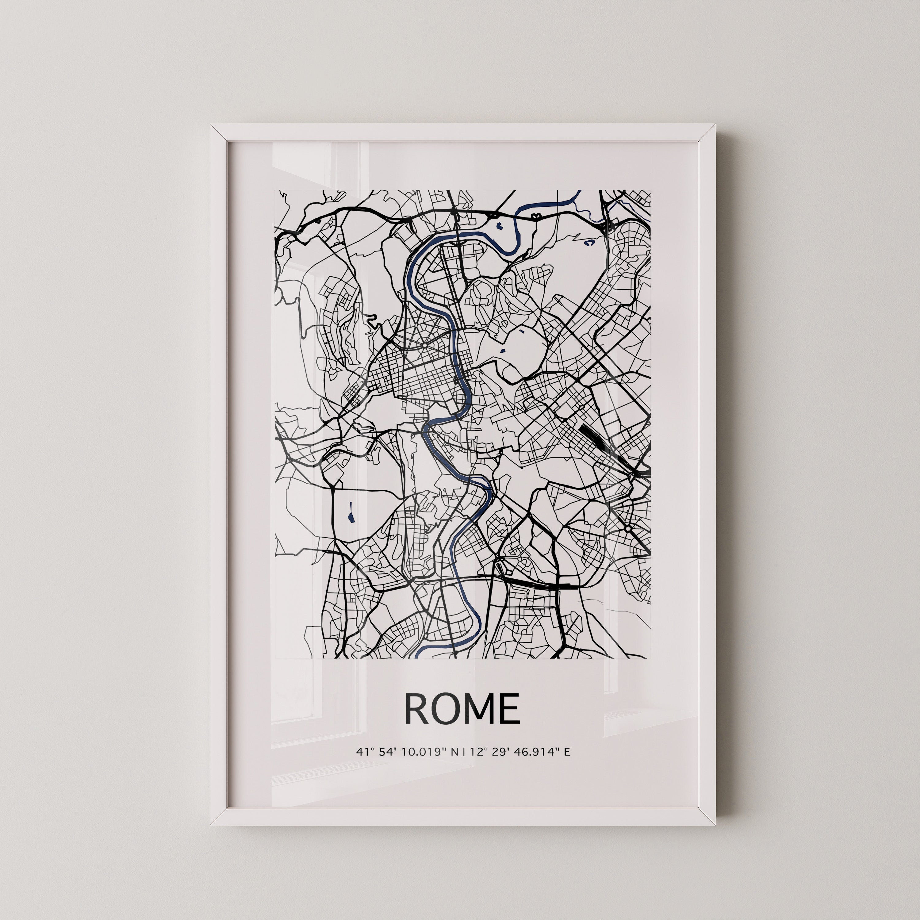Rom Stadtplan minimalistisch