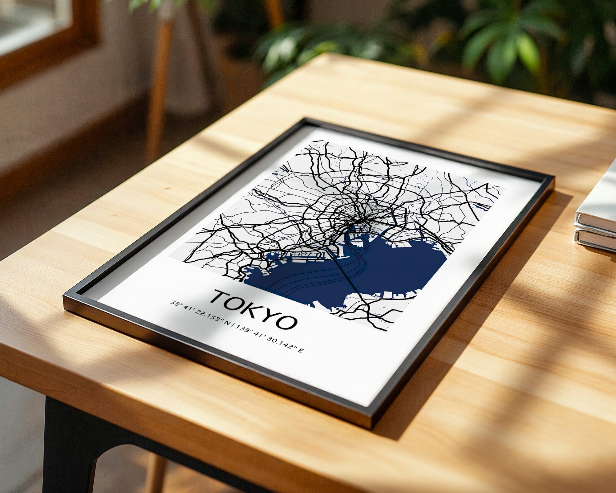 Tokio Stadtplan Schwarz-Weiß