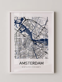 Amsterdam Stadtplan minimalistisch