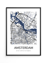 Amsterdam Stadtplan minimalistisch