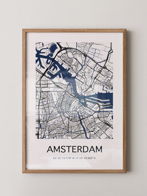 Amsterdam Stadtplan minimalistisch