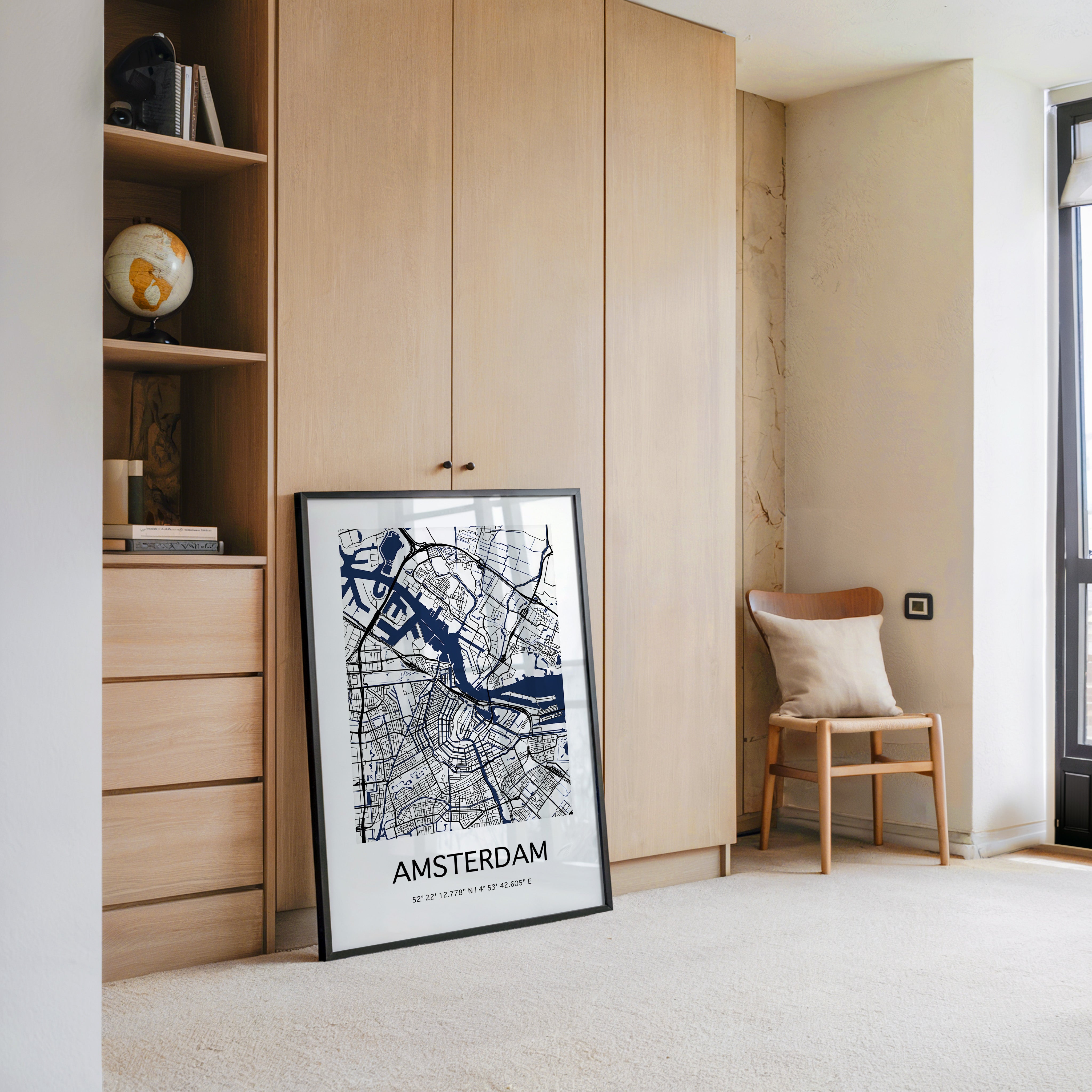 Amsterdam Stadtplan minimalistisch