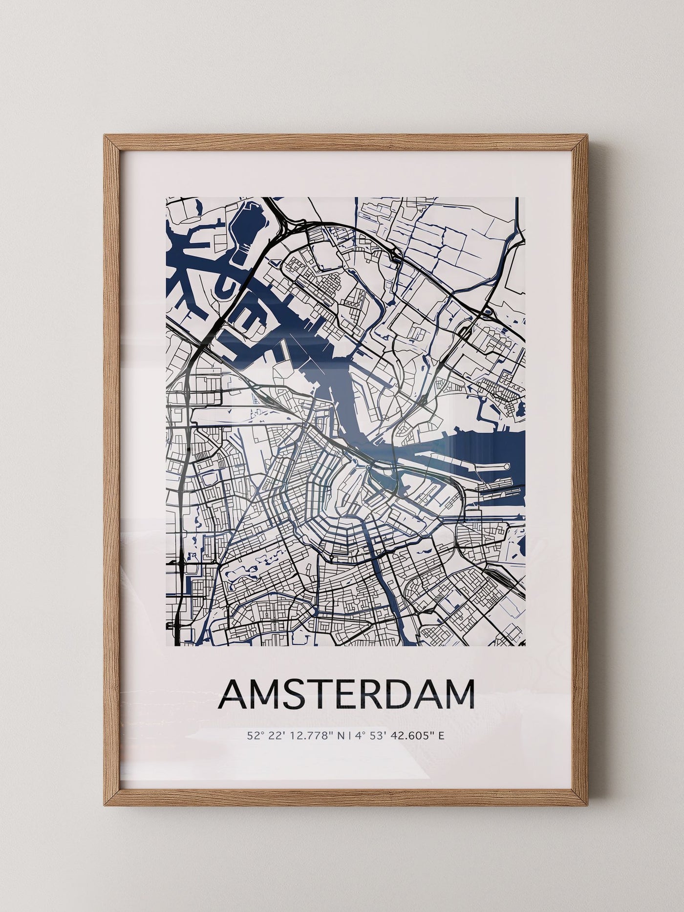 Amsterdam Stadtplan minimalistisch
