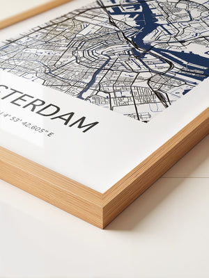 Amsterdam Stadtplan minimalistisch