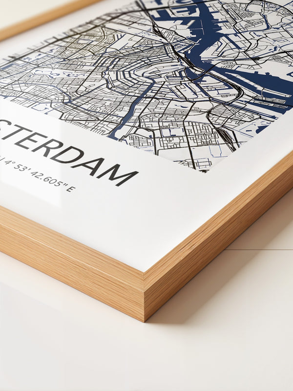 Amsterdam Stadtplan minimalistisch