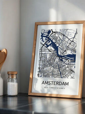 Amsterdam Stadtplan minimalistisch
