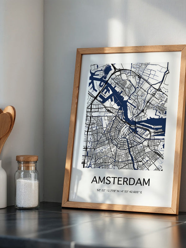 Amsterdam Stadtplan minimalistisch