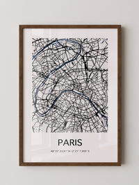 Paris Karte minimalistisch