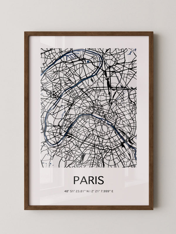 Paris Karte minimalistisch