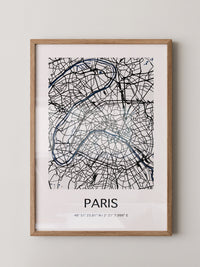 Paris Karte minimalistisch