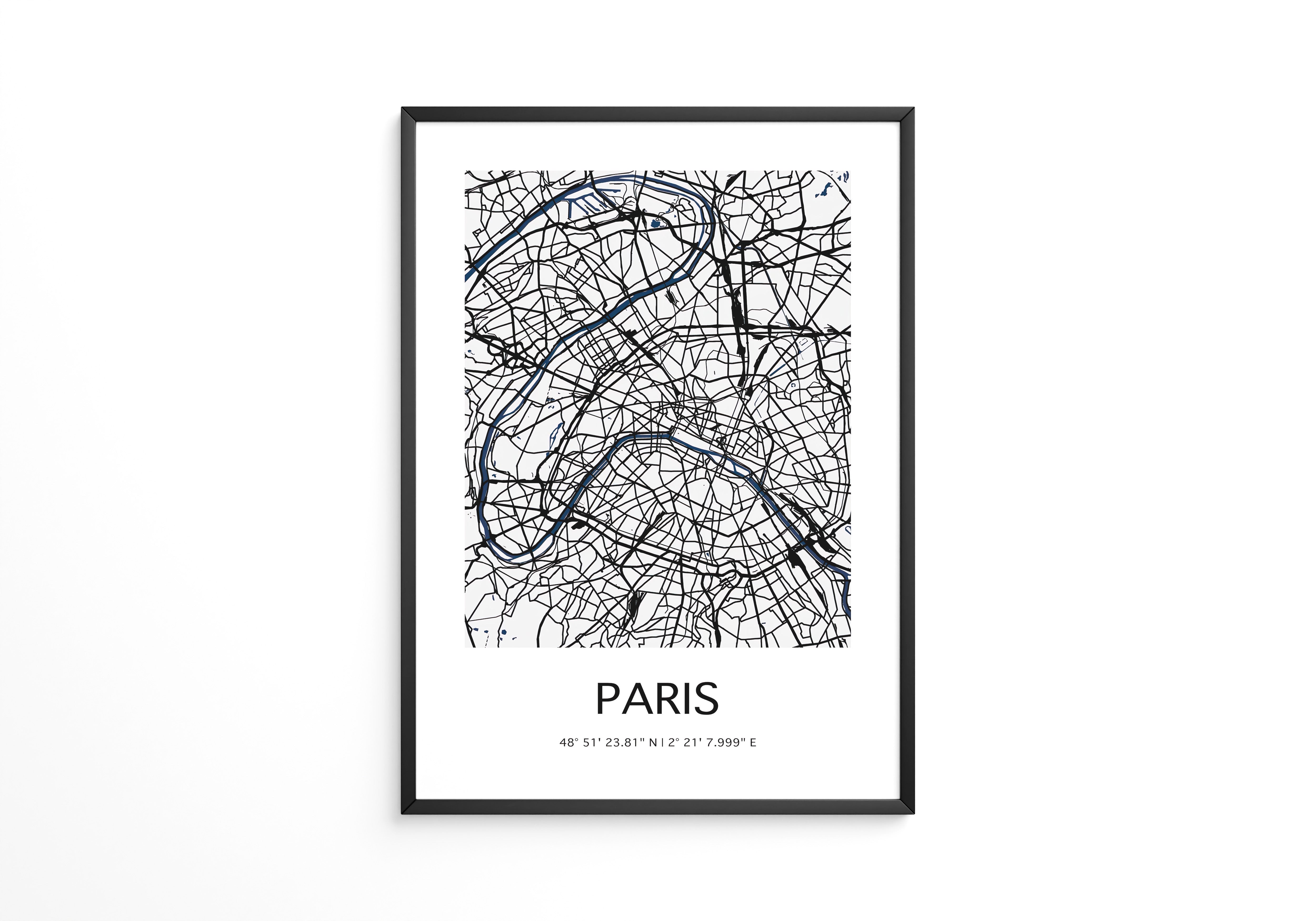 Paris Karte minimalistisch