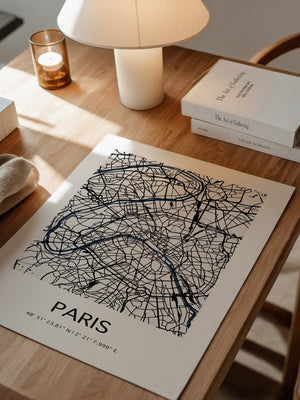 Paris Karte minimalistisch