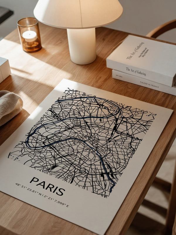 Paris Karte minimalistisch