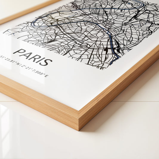 Paris Karte minimalistisch
