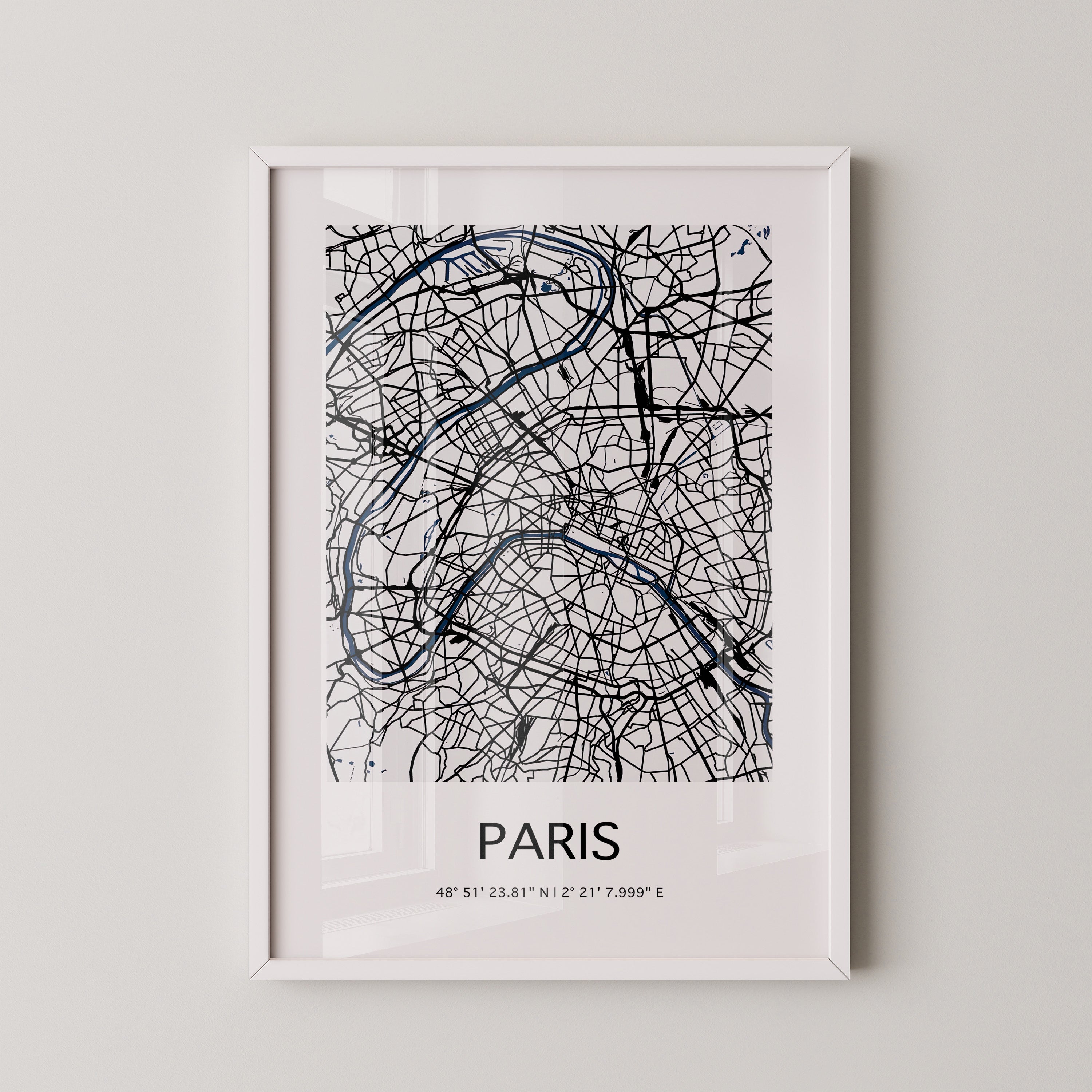 Paris Karte minimalistisch