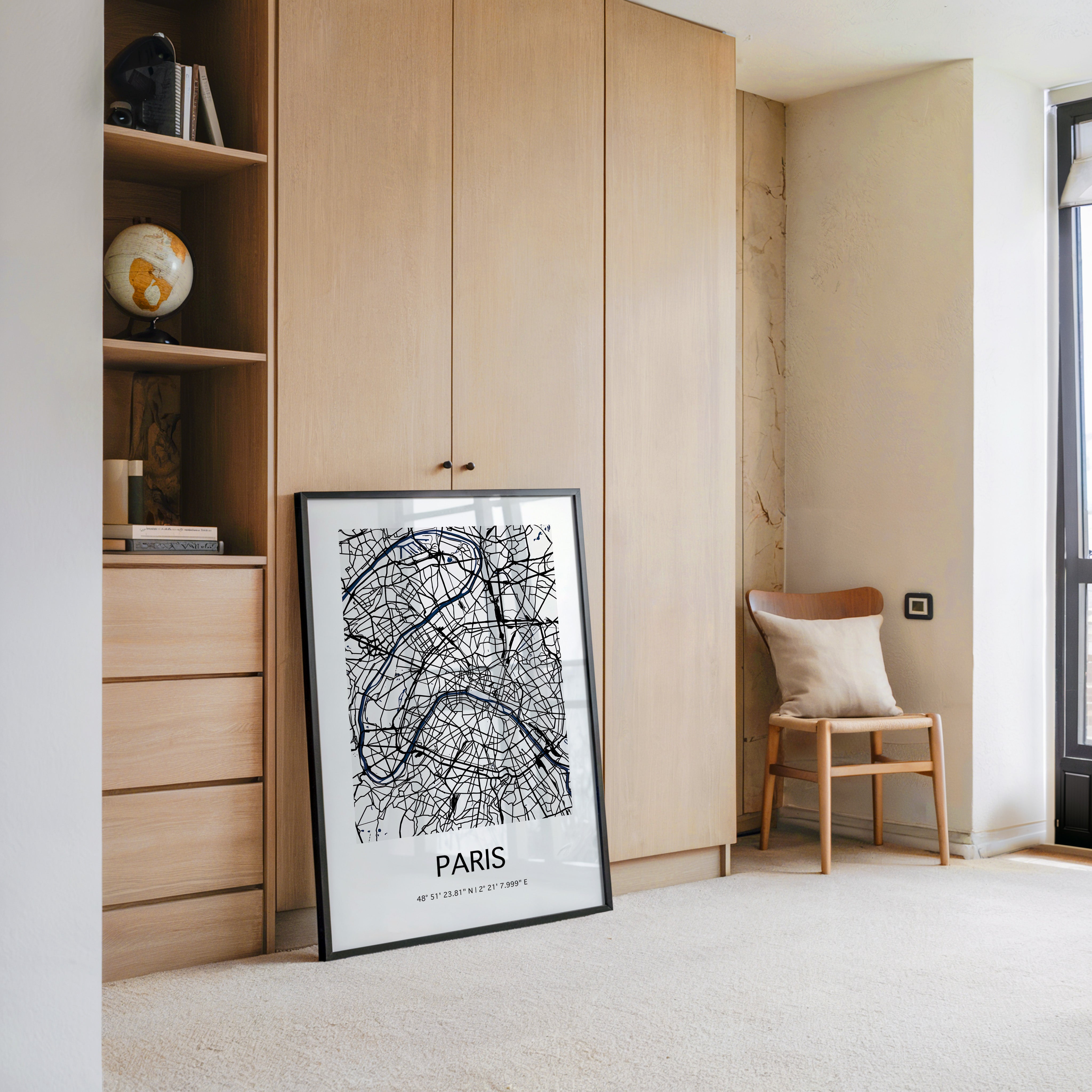 Paris Karte minimalistisch