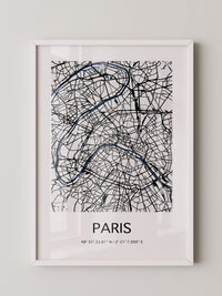 Paris Karte minimalistisch