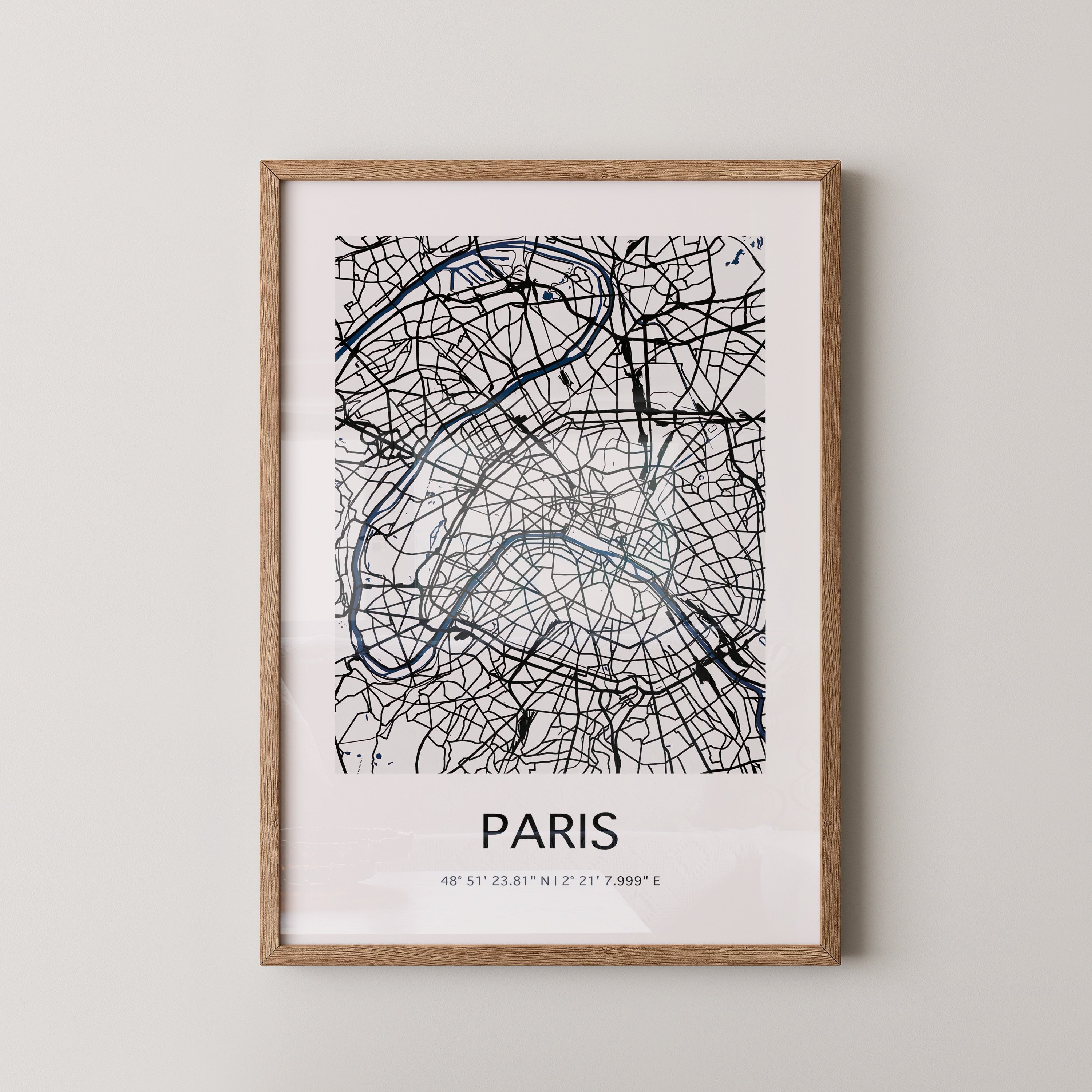 Paris Karte minimalistisch