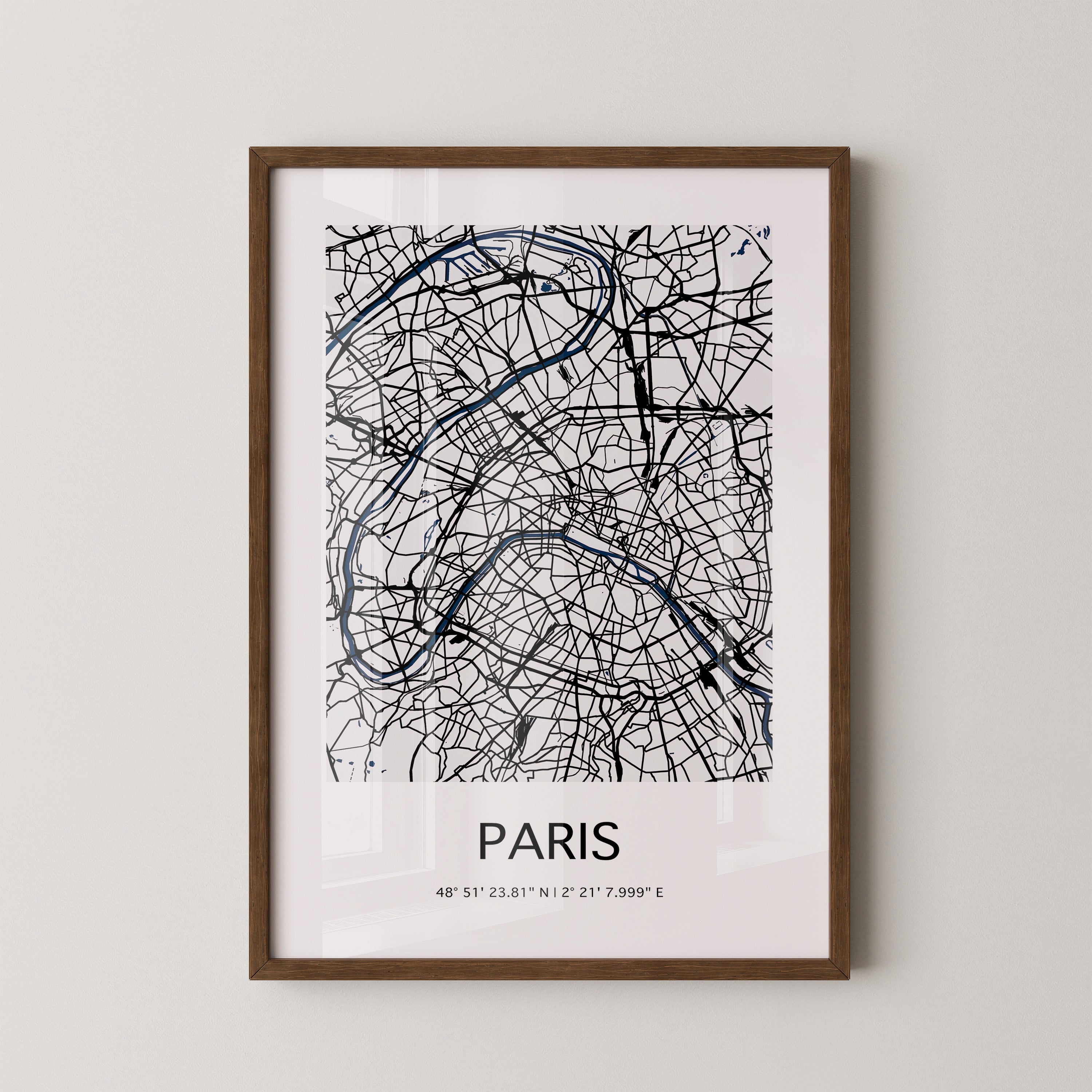 Paris Karte minimalistisch