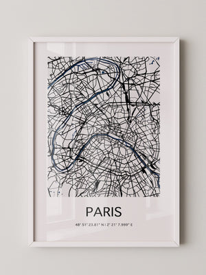 Paris Karte minimalistisch