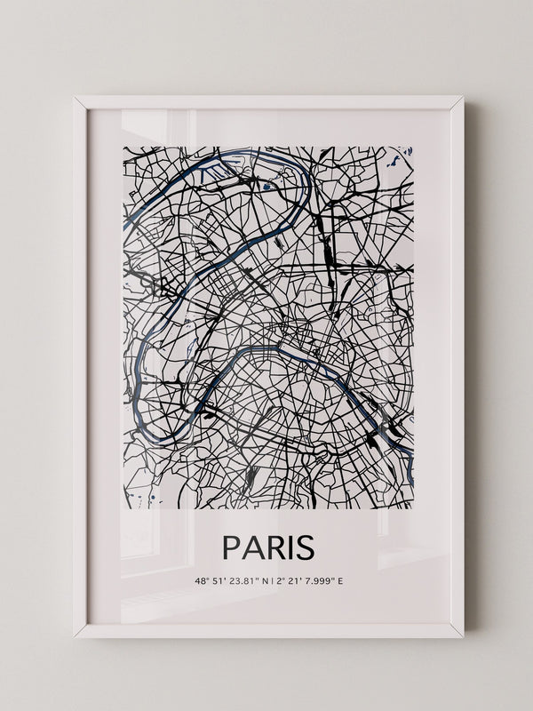 Paris Karte minimalistisch