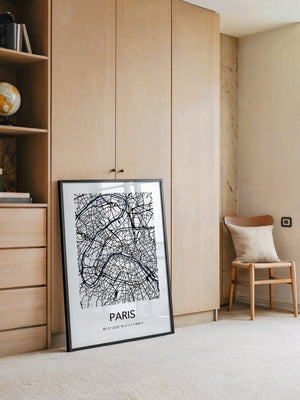 Paris Karte minimalistisch