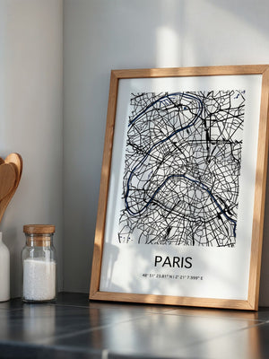 Paris Karte minimalistisch