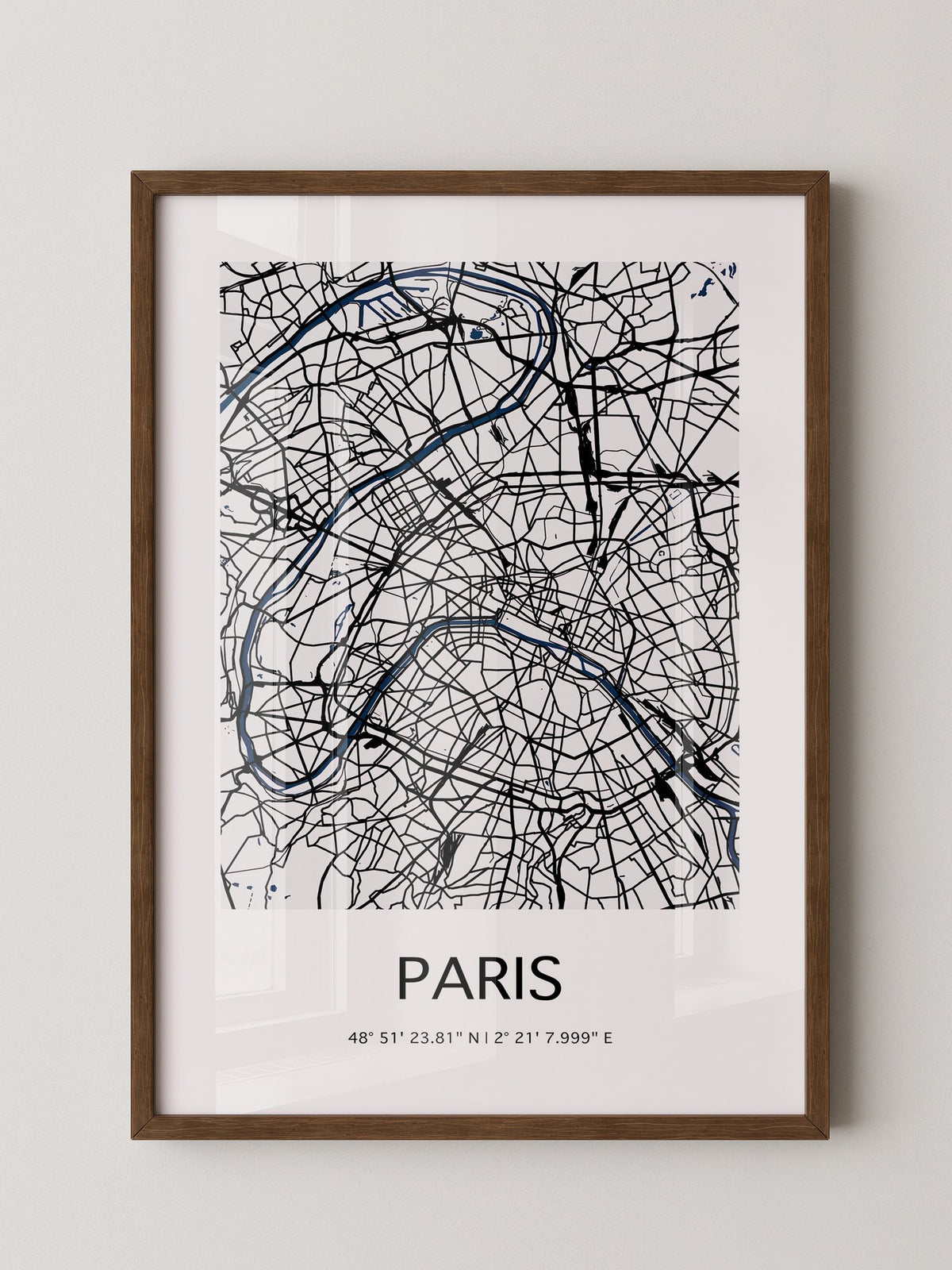 Paris Karte minimalistisch