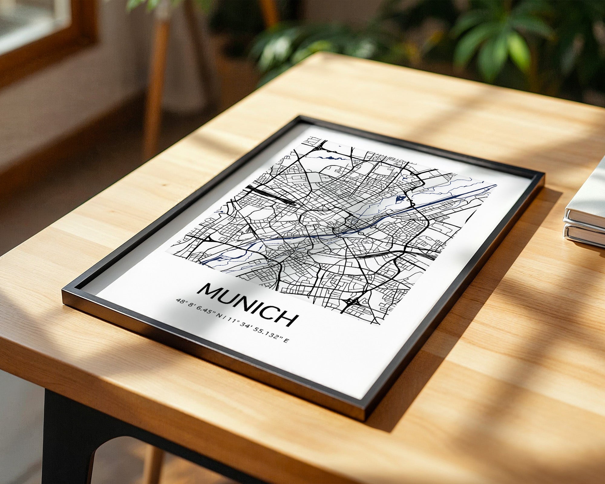 München Stadtplan minimalistisch