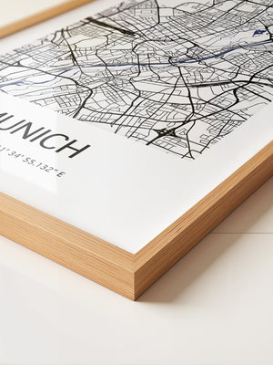 München Stadtplan minimalistisch