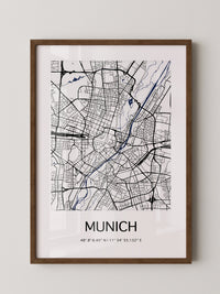 München Stadtplan minimalistisch