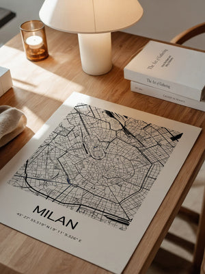 Mailand Stadtplan minimalistisch
