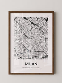 Mailand Stadtplan minimalistisch