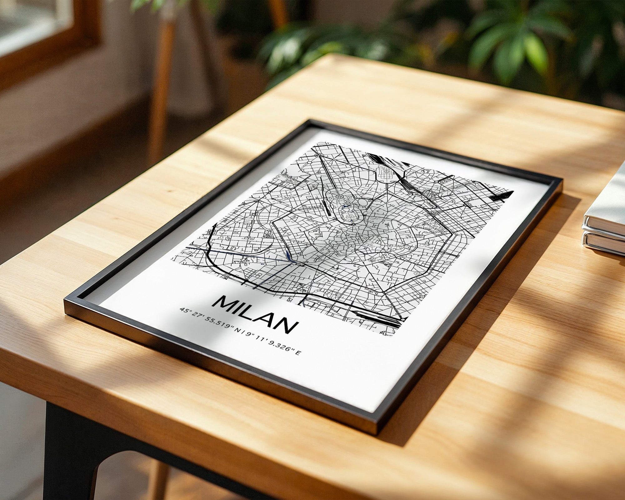 Mailand Stadtplan minimalistisch