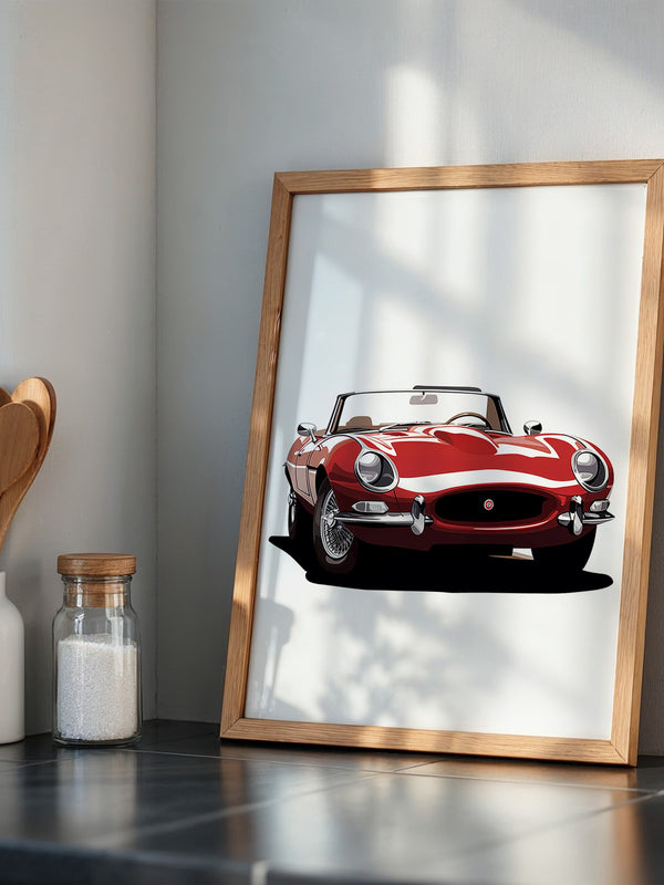 Klassischer Roadster rot Retro